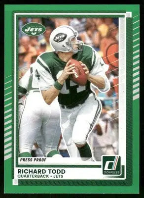 2025 Panini Donruss Richard Todd #14 Press Proof (Green) Football - Football Card Single