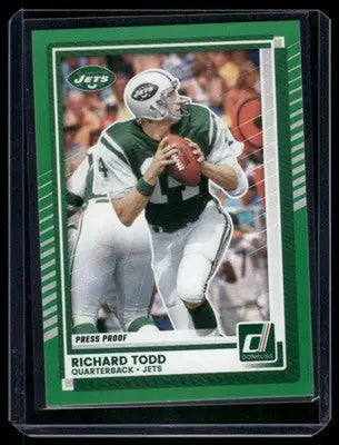 2025 Panini Donruss Richard Todd #14 Press Proof Green Football