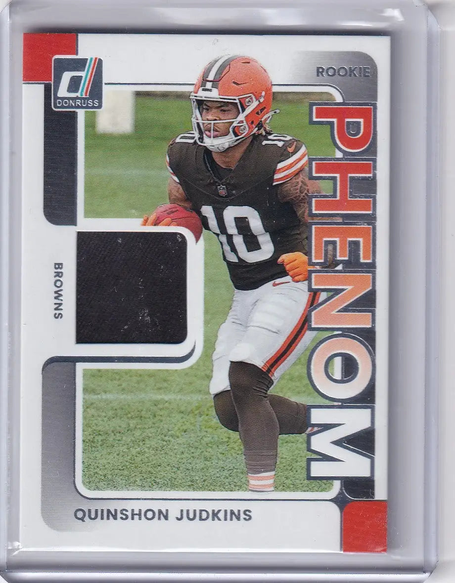 2025 Panini Donruss Rookie Phenom Jerseys #RPJ-QJS Quinshon Judkins - Browns - Football Card Single
