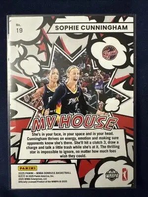 2025 Panini Donruss Sophie Cunningham MY HOUSE 🔥 Indiana Fever - Basketball Card Single