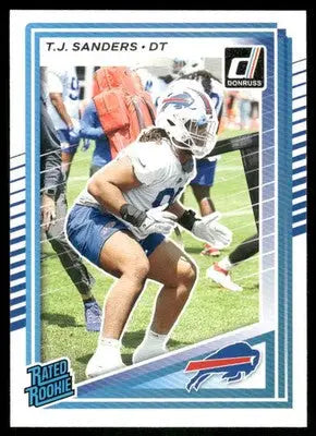 2025 Panini Donruss T.J. Sanders #351 Football - Football Card Single