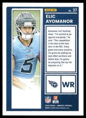 2025 Panini Donruss The Rookies Elic Ayomanor #37 Football - Football Card Single