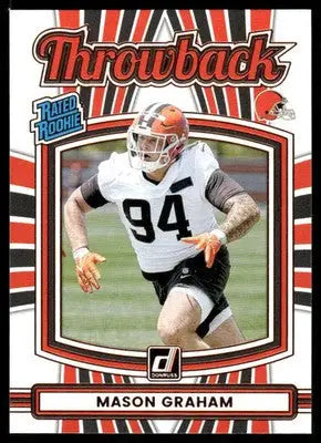 2025 Panini Donruss Throwback Mason Graham #40 Football - Football Card Single