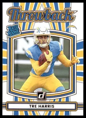 2025 Panini Donruss Throwback Tre Harris #34 Football - Football Card Single