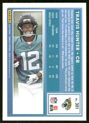 2025 Panini Donruss Travis Hunter #301 Football - Football Card Single