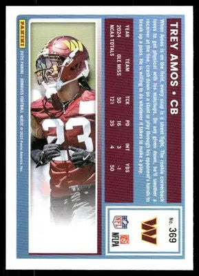 2025 Panini Donruss Trey Amos #369 Football - Football Card Single