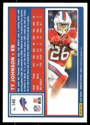 2025 Panini Donruss Ty Johnson #140 Football - Football Card Single