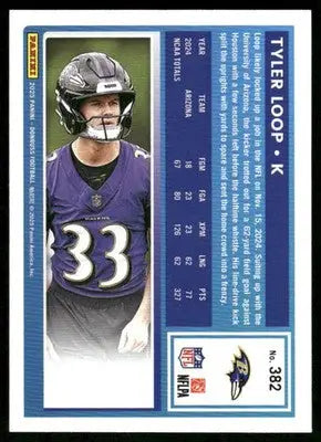 2025 Panini Donruss Tyler Loop #382 Football - Football Card Single