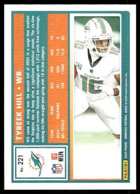 2025 Panini Donruss Tyreek Hill #221 Football - Football Card Single