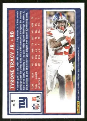 2025 Panini Donruss Tyrone Tracy Jr. #5 Football - Football Card Single