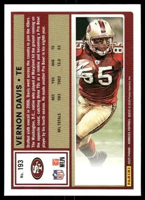 2025 Panini Donruss Vernon Davis #193 Football - Football Card Single