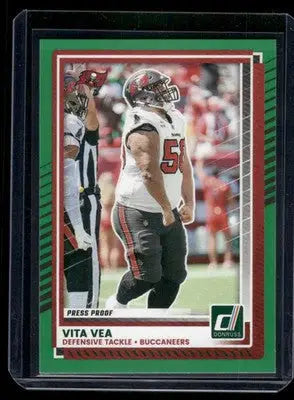 2025 Panini Donruss Vita Vea #85 Press Proof Green Football - Football Card Single