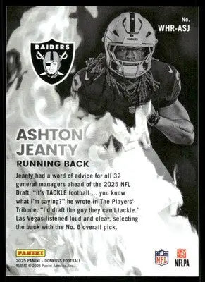 2025 Panini Donruss White Hot Rookies Ashton Jeanty #WHR-ASJ RC Football - Football Card Single