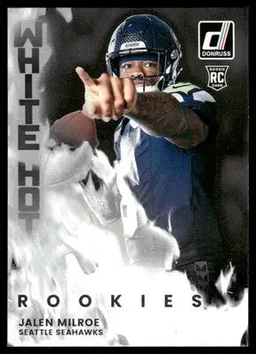 2025 Panini Donruss White Hot Rookies Jalen Milroe #WHR-JLM RC Football - Football Card Single