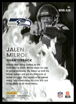 2025 Panini Donruss White Hot Rookies Jalen Milroe #WHR-JLM RC Football - Football Card Single