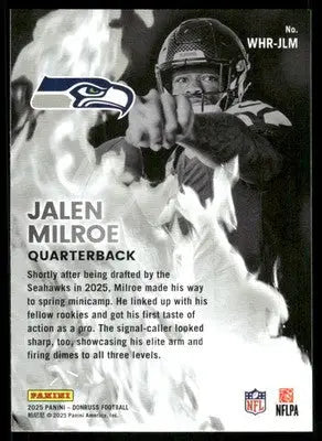 2025 Panini Donruss White Hot Rookies Jalen Milroe #WHR-JLM RC Football - Football Card Single