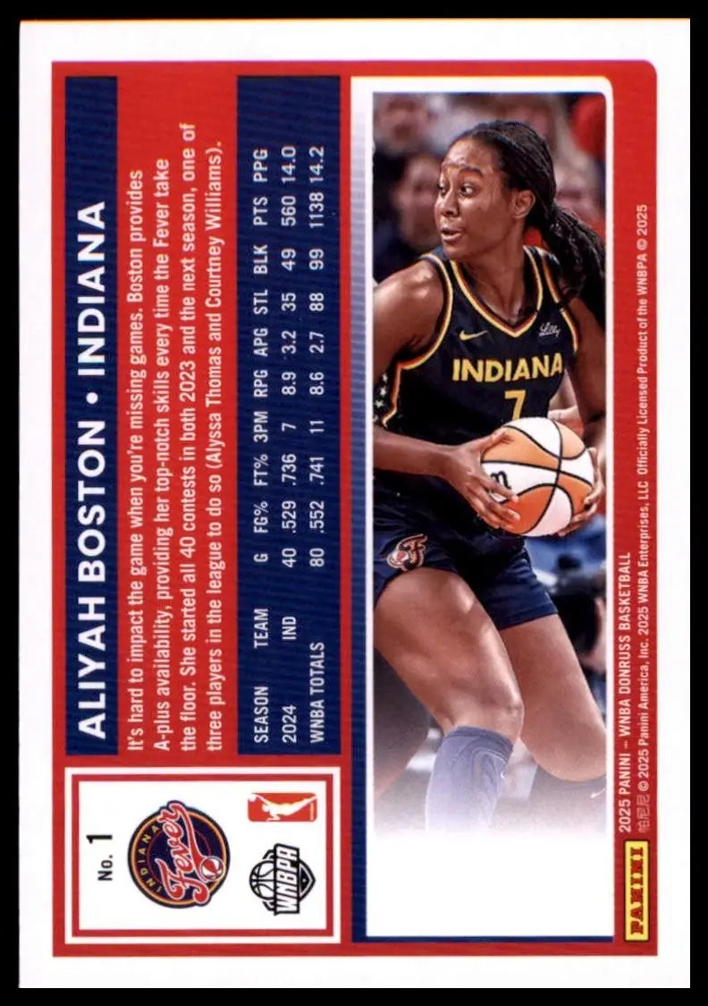 2025 Panini Donruss WNBA - Aliyah Boston #1 - Basketball Card Single