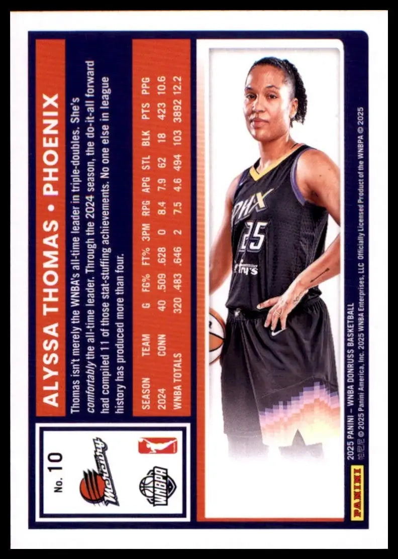 2025 Panini Donruss WNBA - Alyssa Thomas #10 - Basketball Card Single