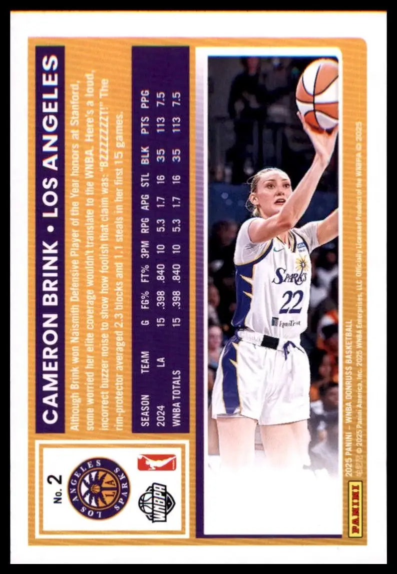 2025 Panini Donruss WNBA - Cameron Brink #2