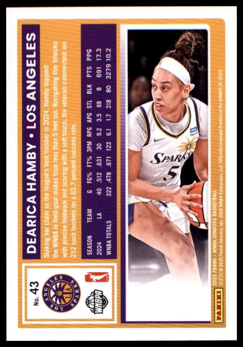 2025 Panini Donruss WNBA - Dearica Hamby #43 - Basketball Card Single