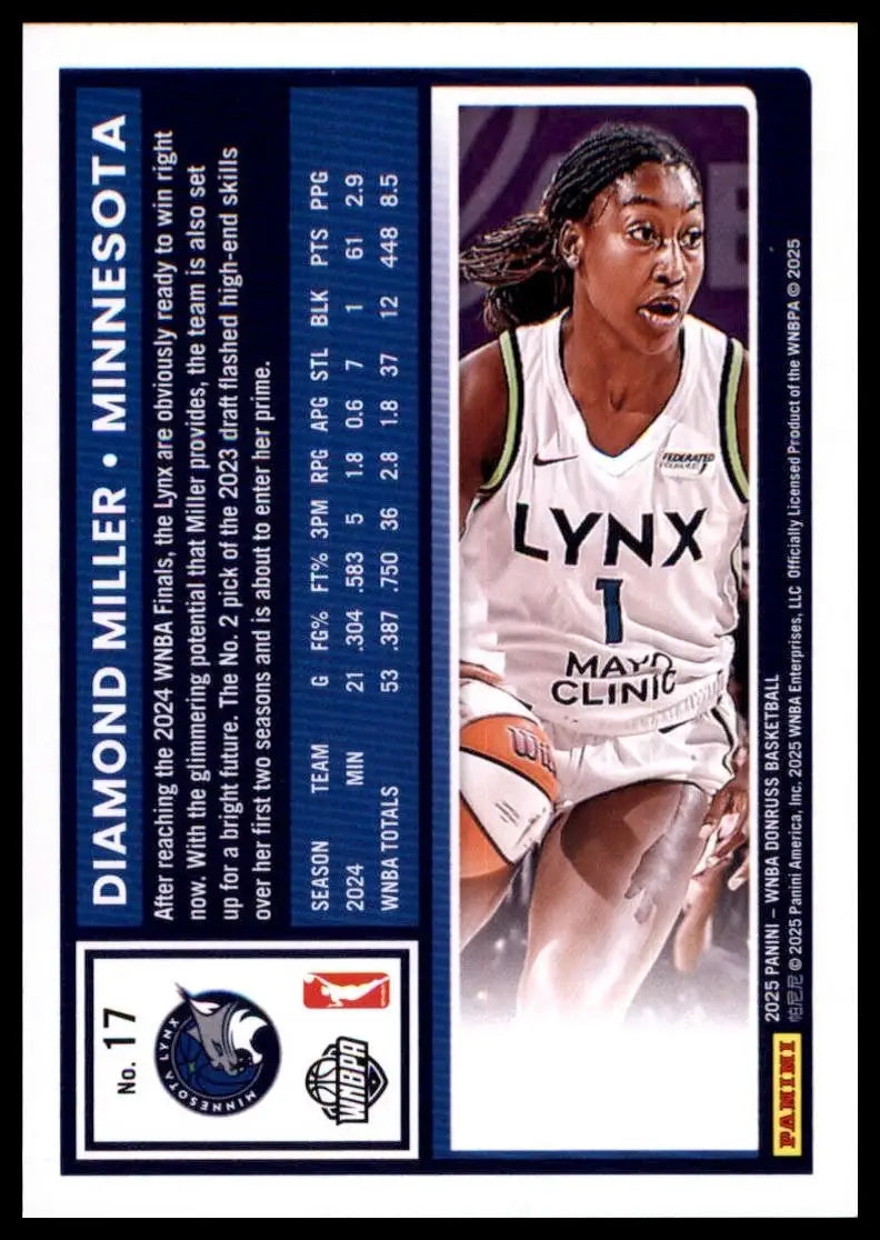 2025 Panini Donruss WNBA - Diamond Miller #17 - Basketball Card Single
