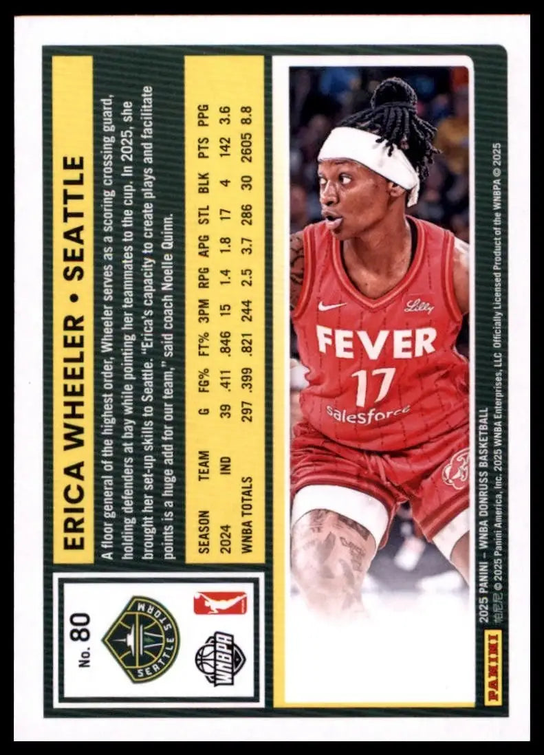 2025 Panini Donruss WNBA - Erica Wheeler #80 Holo - Basketball Card Single