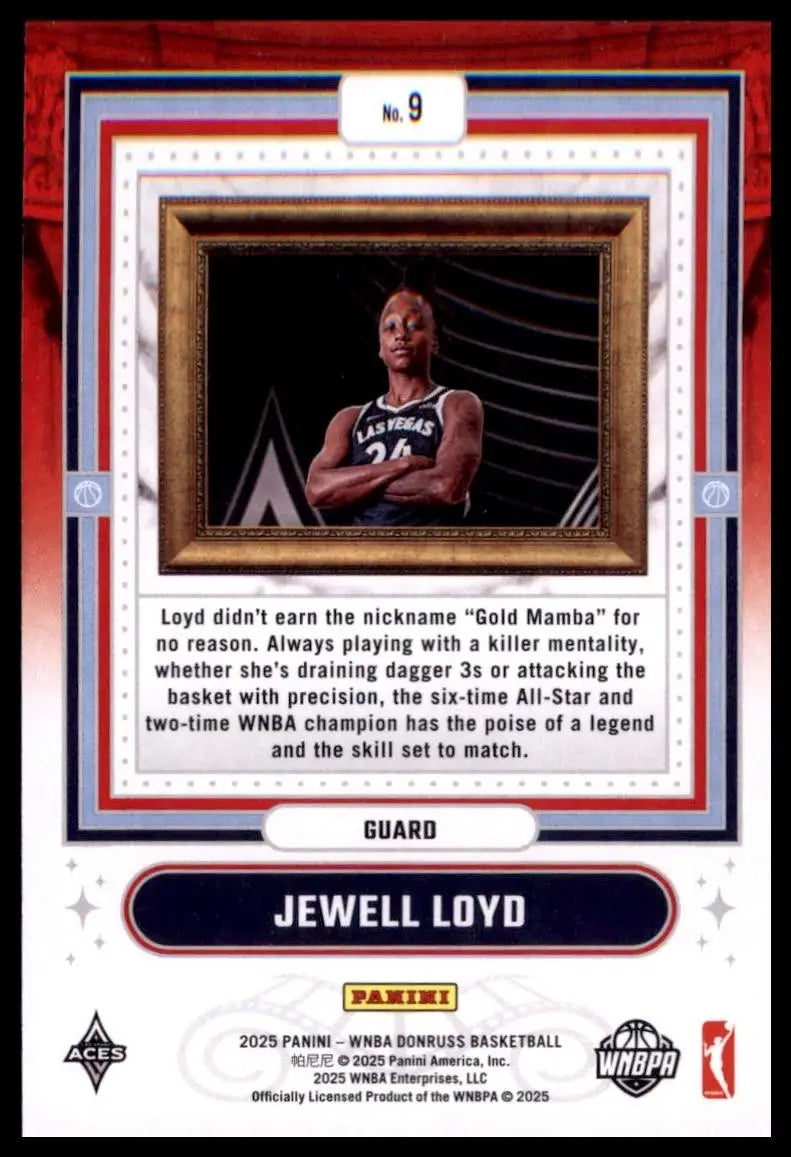 2025 Panini Donruss WNBA - Franchise Features Jewell Loyd #9 Press Proof - Basketball Card Single