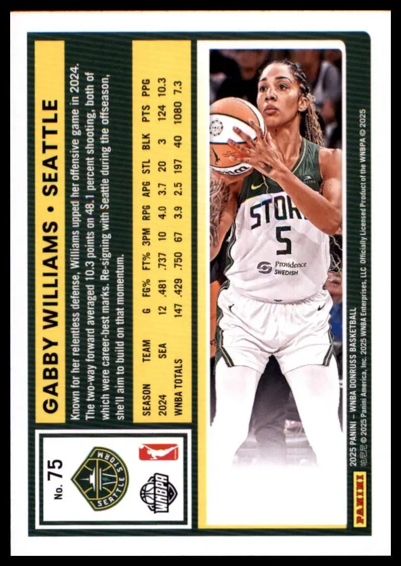 2025 Panini Donruss WNBA - Gabby Williams #75 - Basketball Card Single