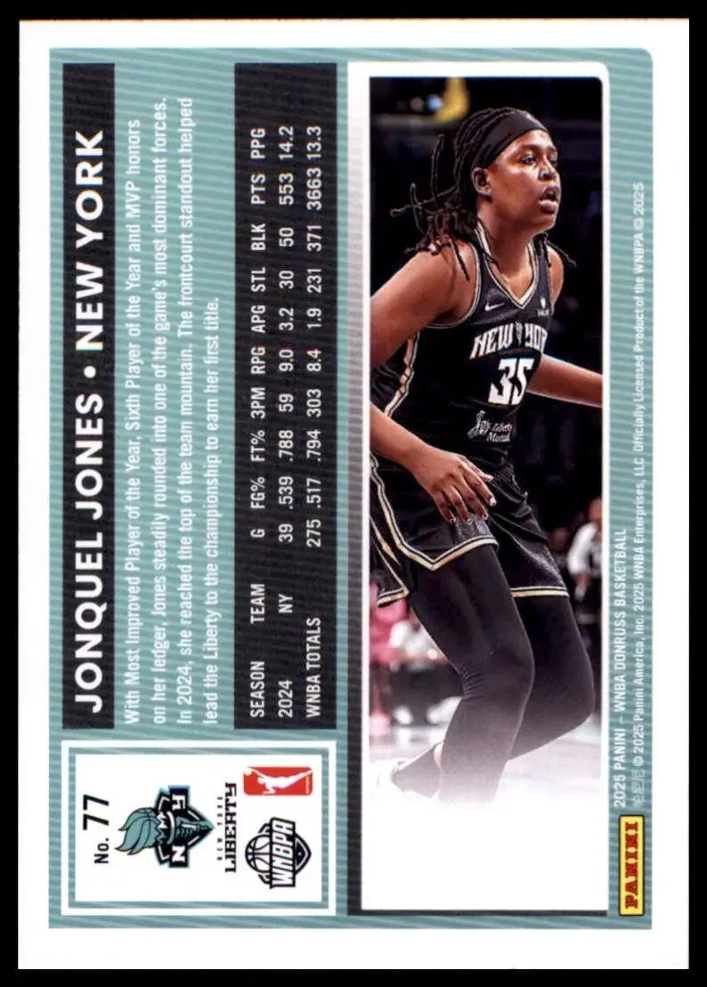 2025 Panini Donruss WNBA - Jonquel Jones #77 - Basketball Card Single