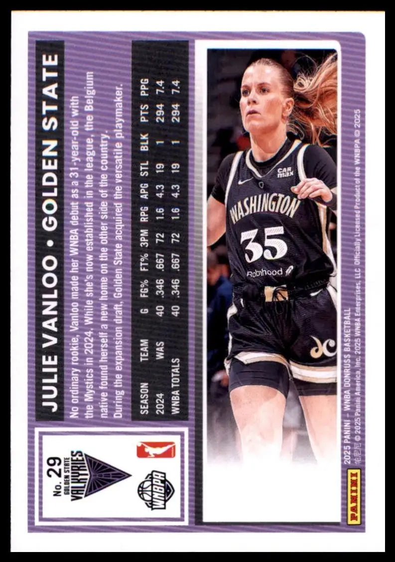 2025 Panini Donruss WNBA - Julie Vanloo #29 - Basketball Card Single
