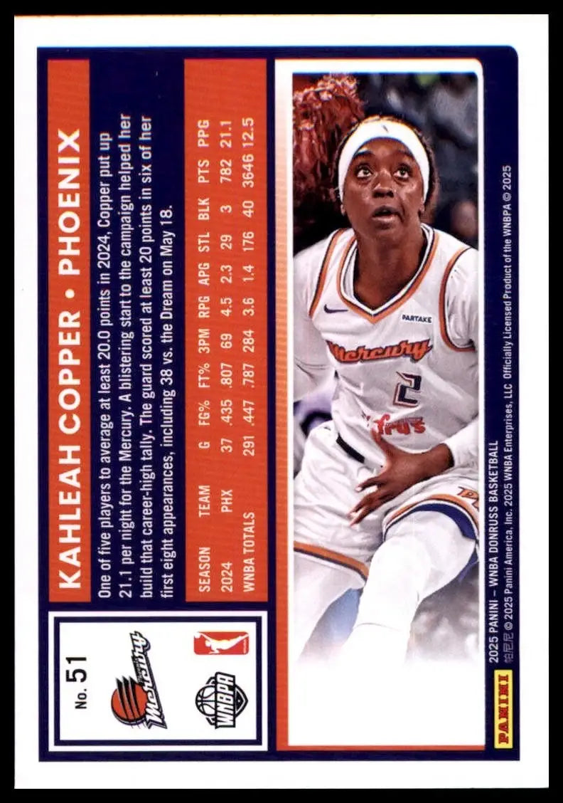 2025 Panini Donruss WNBA - Kahleah Copper #51 - Basketball Card Single