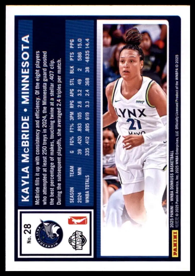 2025 Panini Donruss WNBA - Kayla McBride #28 - Basketball Card Single