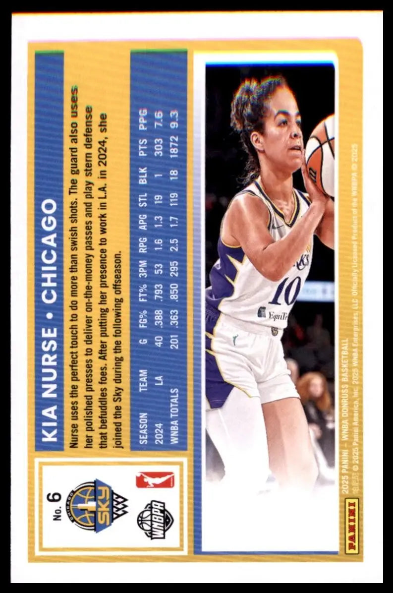 2025 Panini Donruss WNBA - Kia Nurse #6 - Basketball Card Single