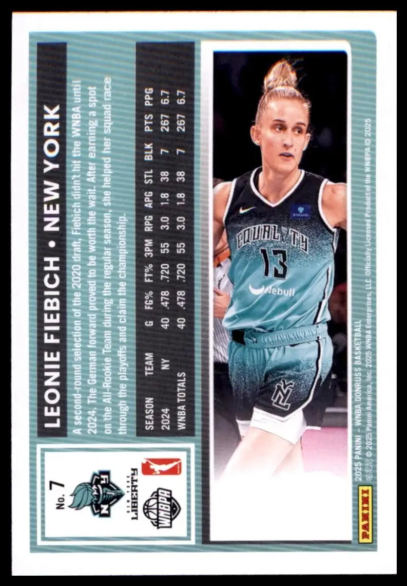 2025 Panini Donruss WNBA - Leonie Fiebich #7 - Basketball Card Single