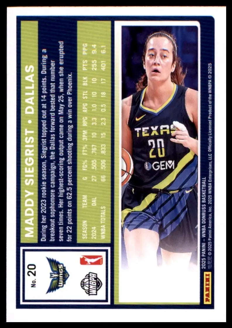 2025 Panini Donruss WNBA - Maddy Siegrist #20
