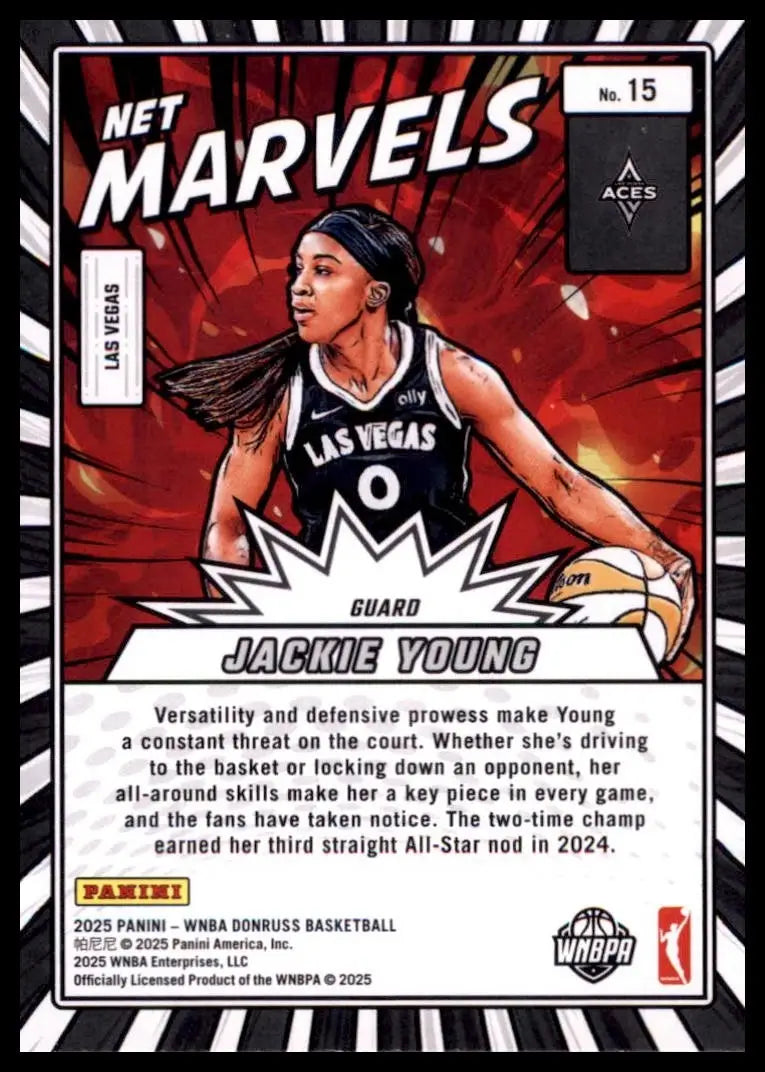 2025 Panini Donruss WNBA - Net Marvels Jackie Young #15 - Basketball Card Single