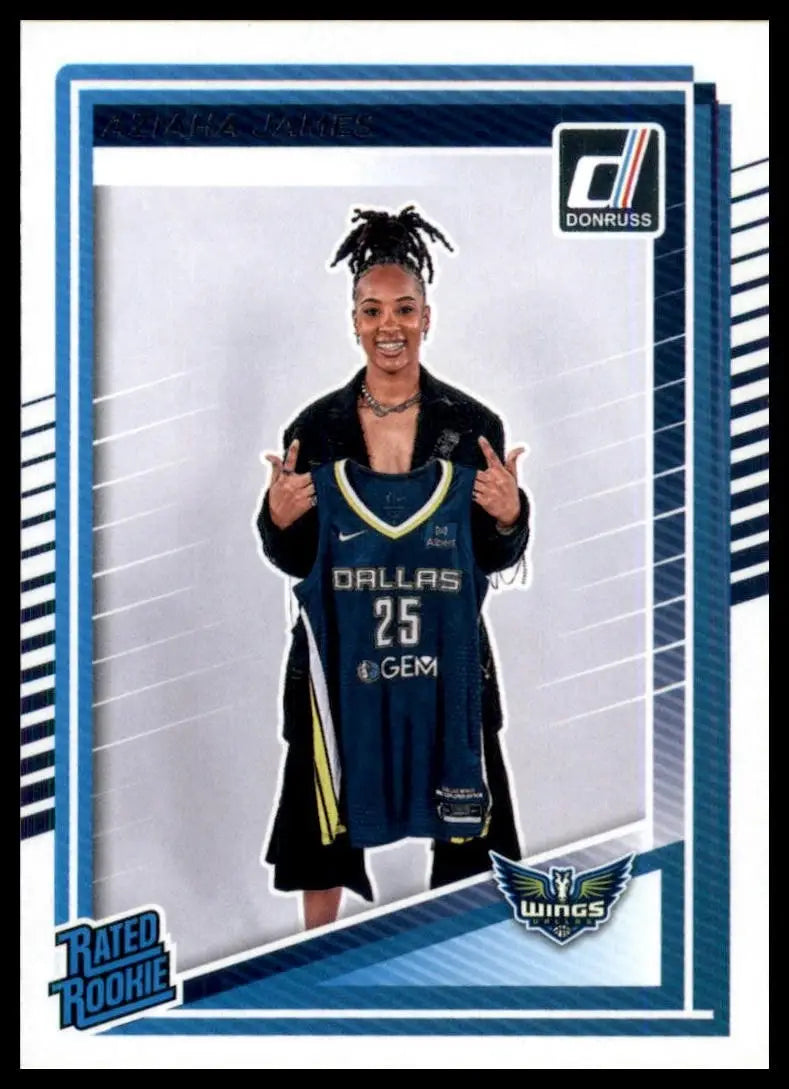 2025 Panini Donruss WNBA - Rated Rookie Aziaha James #95 (RC) - Basketball Card Single