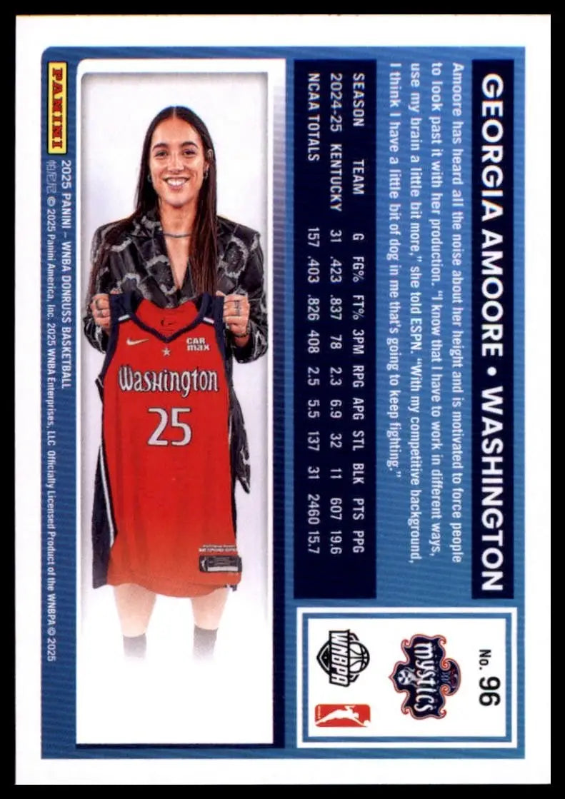 2025 Panini Donruss WNBA - Rated Rookie Georgia Amoore #96 (RC) - Basketball Card Single