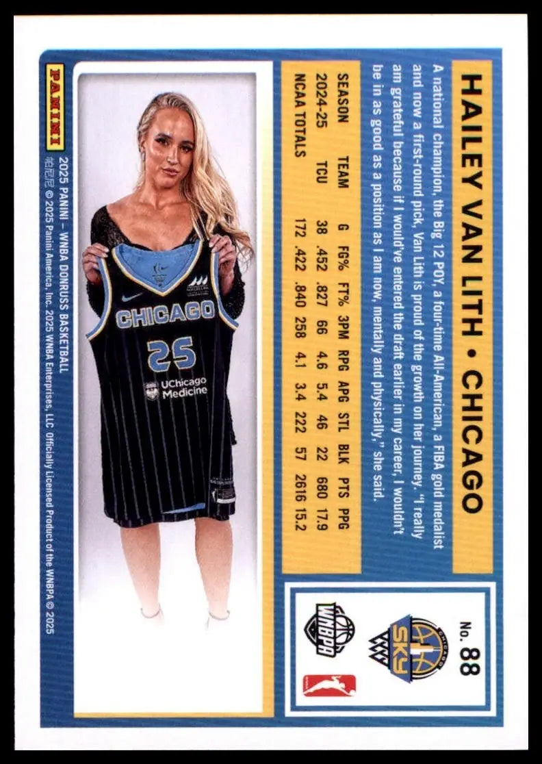 2025 Panini Donruss WNBA - Rated Rookie Hailey Van Lith #88 (RC) - Basketball Card Single