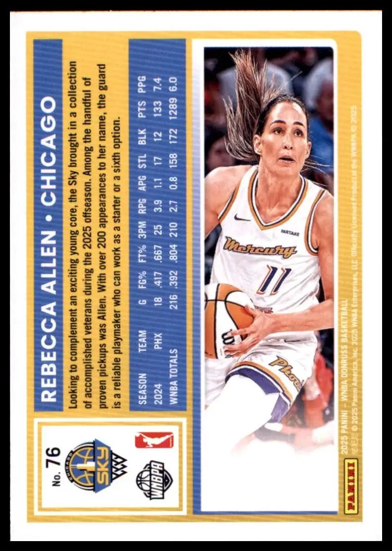 2025 Panini Donruss WNBA - Rebecca Allen #76 - Basketball Card Single