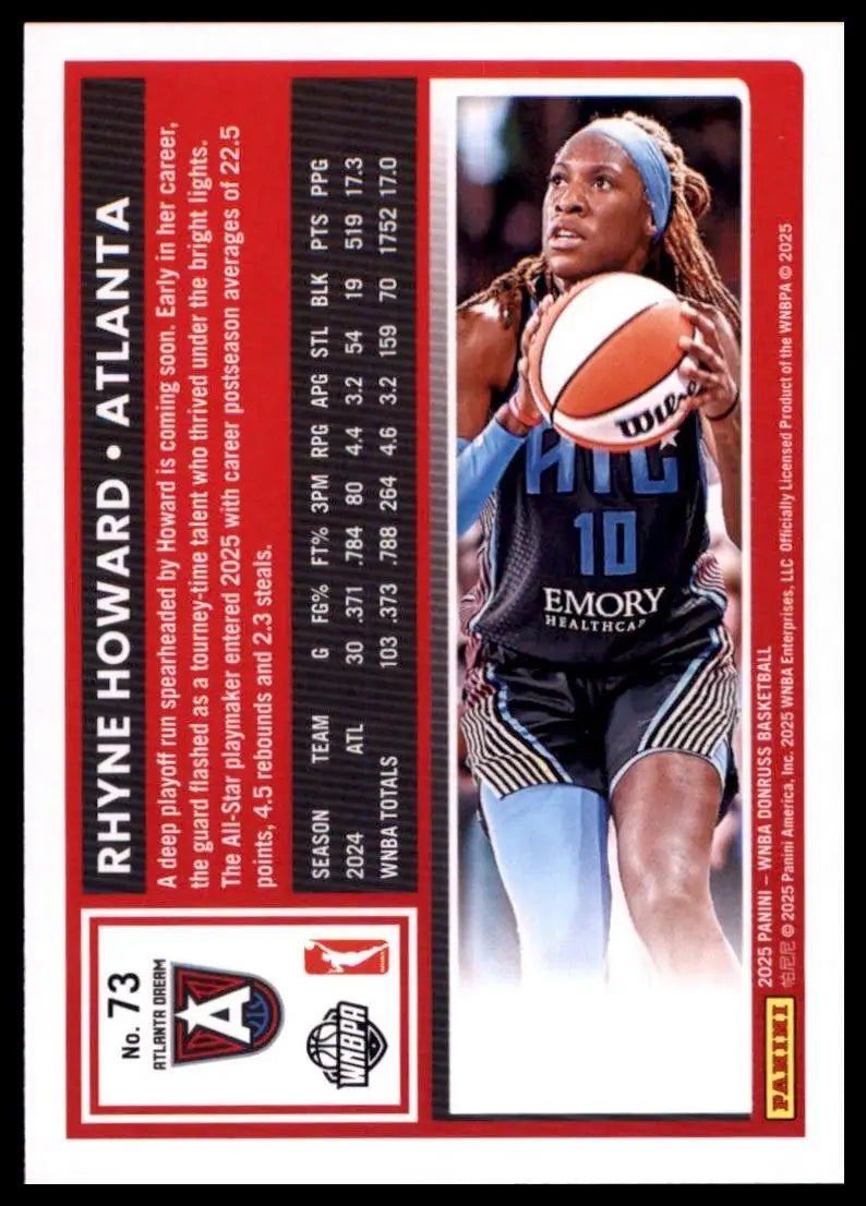 2025 Panini Donruss WNBA - Rhyne Howard #73 - Basketball Card Single