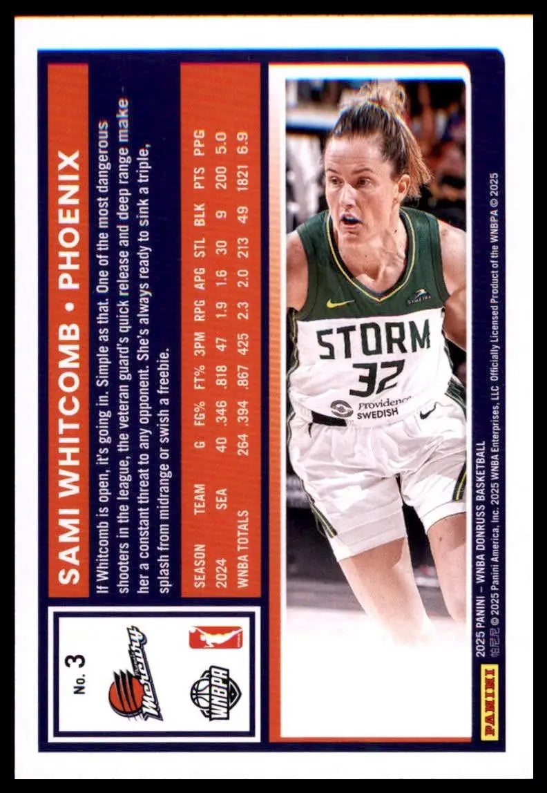 2025 Panini Donruss WNBA - Sami Whitcomb #3 - Basketball Card Single