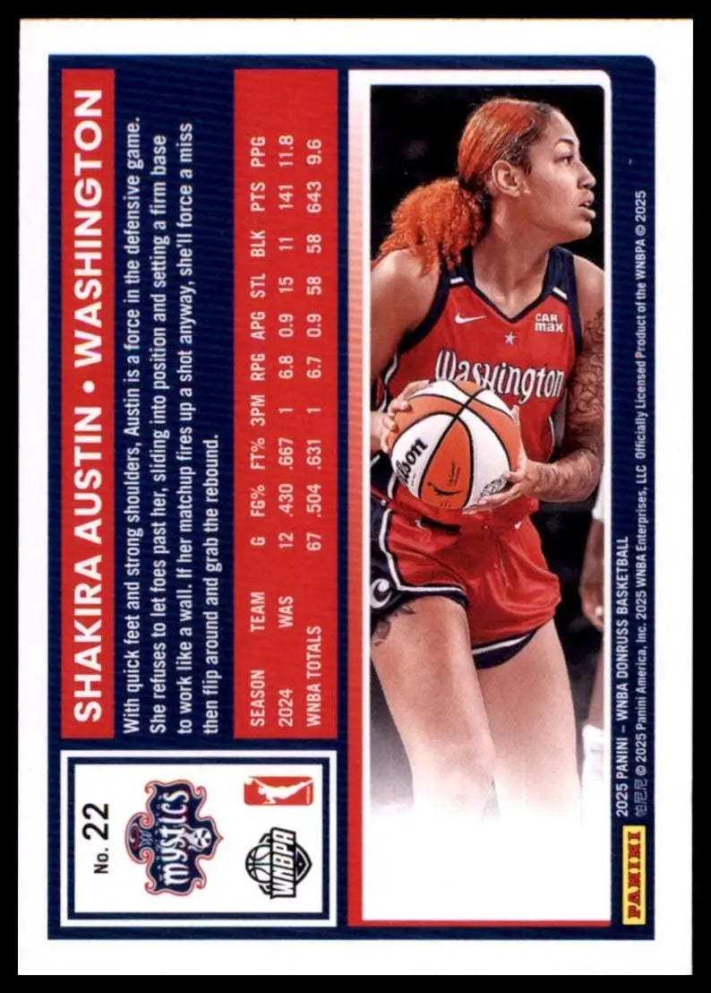 2025 Panini Donruss WNBA - Shakira Austin #22 - Basketball Card Single