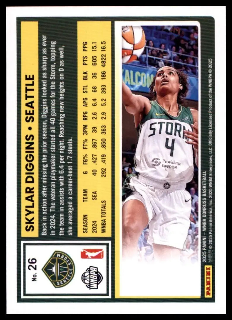 2025 Panini Donruss WNBA - Skylar Diggins-Smith #26 - Basketball Card Single