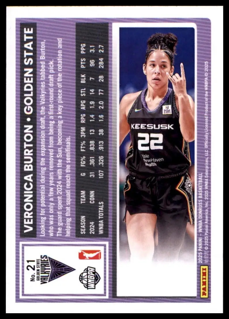 2025 Panini Donruss WNBA - Veronica Burton #21 - Basketball Card Single