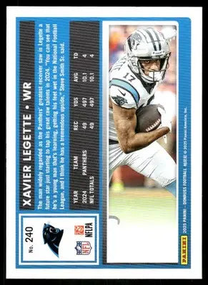 2025 Panini Donruss Xavier Legette #240 Press Proof Green Football - Football Card Single
