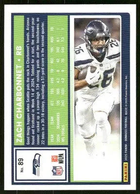 2025 Panini Donruss Zach Charbonnet #89 Football - Football Card Single