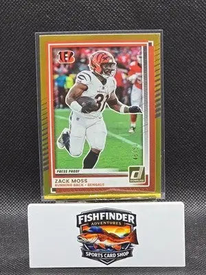2025 Panini Donruss - Zack Moss #123 Press Proof Gold /50 - Football Card Single