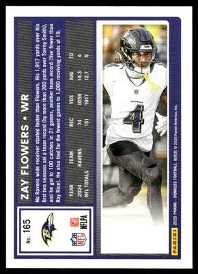 2025 Panini Donruss Zay Flowers #165 Press Proof Green Football - Football Card Single