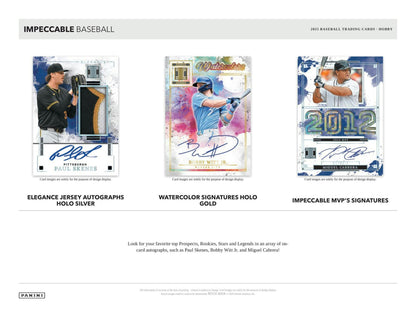 2025 Panini Impeccable Baseball Hobby Box | Columbia Sports Cards
